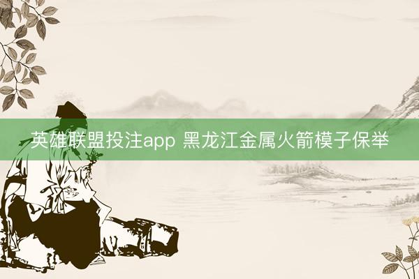英雄联盟投注app 黑龙江金属火箭模子保举